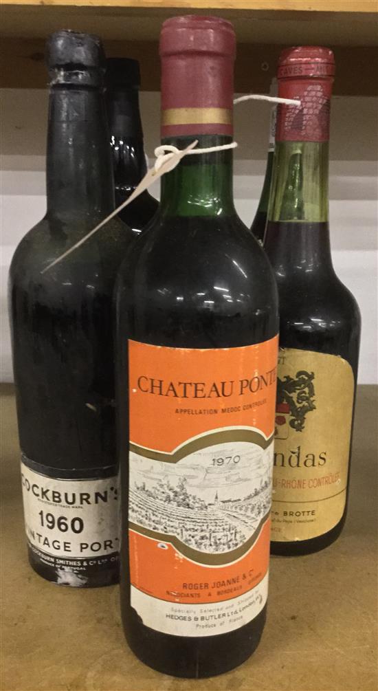 2 bottles port & 3 bottles